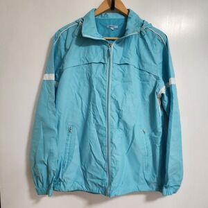 Baleno Hooded Rain Jacket Aqua Blue size XL‎